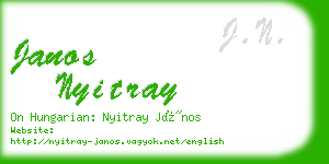 janos nyitray business card